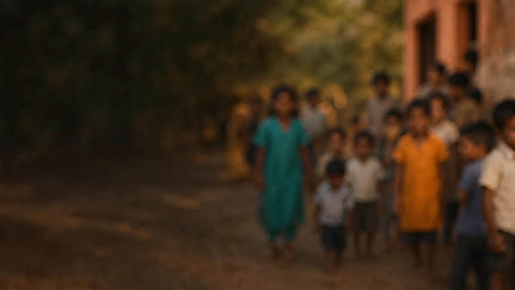 Eine Gemeinschaft von Kindern in Südindien
